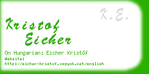 kristof eicher business card